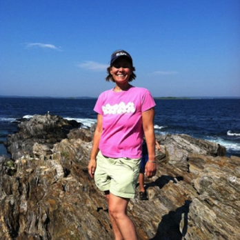 Julie at the Giant’s Stairs, Bailey Island, Maine 7/11